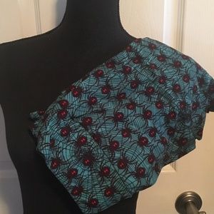 Lularoe OS Leggings- Halloween Spiders- Teal